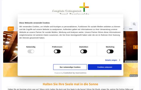 Vorschau von www.tegel-sued.de, Ev. Kirchengemeinde Tegel-Süd