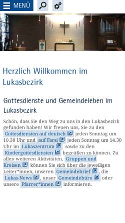 Vorschau der mobilen Webseite www.lukas-paderborn.de, Ev. Lukas Pfarrbezirk Paderborn