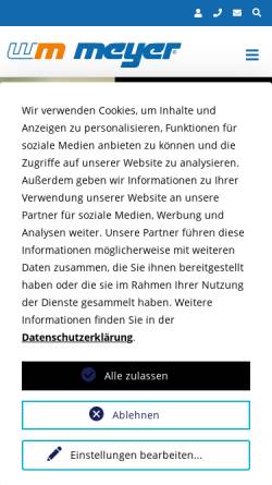 Vorschau der mobilen Webseite www.wmmeyer.de, Meyer Fahrzeugbau AG