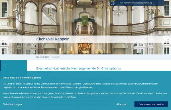 Vorschau von www.kirchenkreis-schleswig-flensburg.de, Ev.-Luth. Gemeinde Kappeln