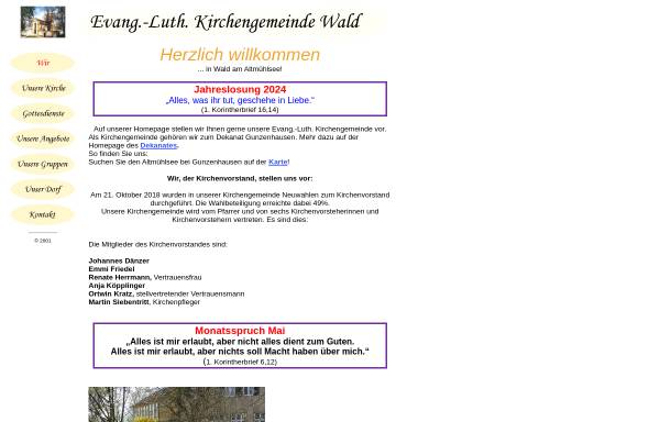 Vorschau von www.kirchengemeinde-wald.de, Ev.-Luth. Kirchengemeinde Wald
