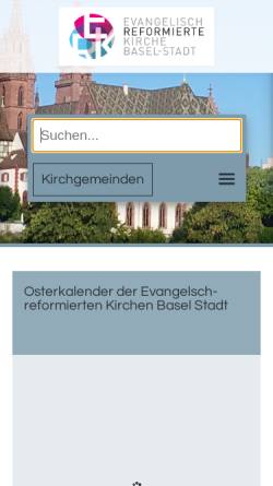 Vorschau der mobilen Webseite www.erk-bs.ch, Reformierte Kirche Basel-Stadt