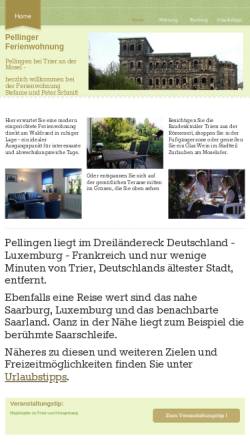 Vorschau der mobilen Webseite www.ferienwohnung-bei-trier.de, Pellinger Ferienwohnung S. Schmitt