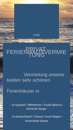 Vorschau der mobilen Webseite www.exklusiv-ferienhaus.de, Feriendomizile, Familie Herrnberger