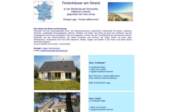 Vorschau von www.normandie-ferienhaus.de, Feriendomizile, Familie Heinzelmann