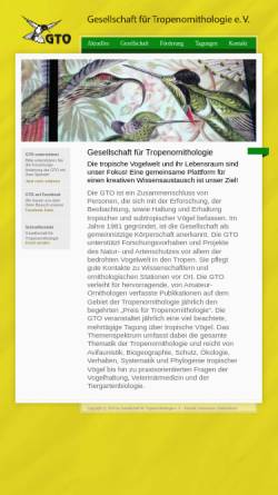 Vorschau der mobilen Webseite www.tropenornithologie.de, Gesellschaft für Tropenornithologie (GTO)