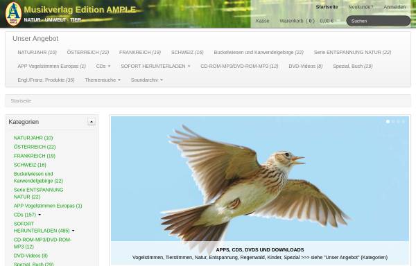 Vorschau von www.vogelstimmentrainer.de, Musikverlag Edition AMPLE