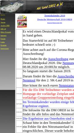 Vorschau der mobilen Webseite www.mscsand.de, MSC Sand 1951 e.V.
