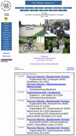 Vorschau der mobilen Webseite www.amcmn.de, Automobil und Motorrad Club Mittlerer Neckar