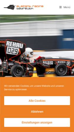 Vorschau der mobilen Webseite www.elefantracing.de, Elefant Racing