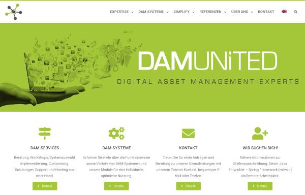 Vorschau von www.dam-united.com, DAM United AG