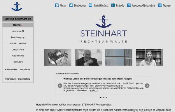 Vorschau von www.anwalt-steinhart.de, Rechtsanwalt Matthias Steinhart