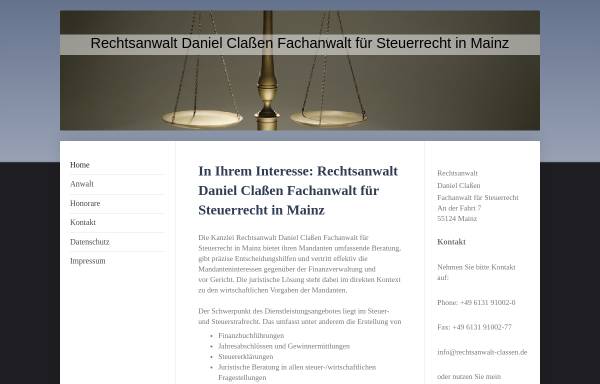 Vorschau von www.rechtsanwalt-classen.de, Claßen, Daniel, Rechtsanwalt