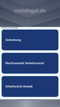 Vorschau der mobilen Webseite www.rechtlegal.de, Kronenberghs Thomas - Rechtlegal