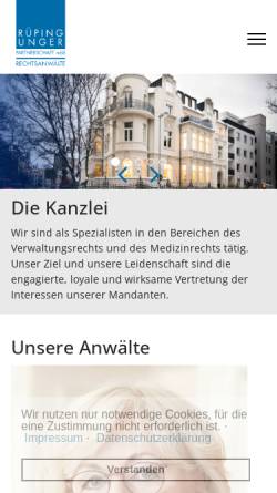 Vorschau der mobilen Webseite dr-rueping.de, Rüping, Karoff und Kollegen