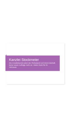 Vorschau der mobilen Webseite www.kanzlei-stockmeier.de, Stockmeier Barbara
