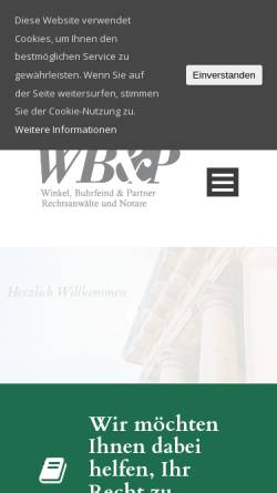 Vorschau der mobilen Webseite rechtsanwalt-rotenburg.de, Winkel, Buhrfeind & Partner