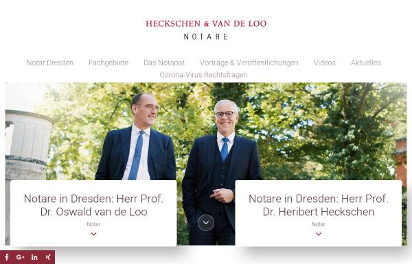 Vorschau von www.heckschen-vandeloo.de, Heckschen & van de Loo Notare