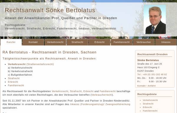 Vorschau von www.bertolatus.de, Rechtsanwalt Sönke Bertolatus