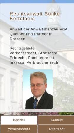 Vorschau der mobilen Webseite www.bertolatus.de, Rechtsanwalt Sönke Bertolatus