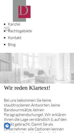 Vorschau der mobilen Webseite unternehmerrecht.info, Wolko & Dittmann Rechtsanwälte