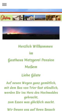 Vorschau der mobilen Webseite www.gasthaus-massem.de, Gasthaus Maßem