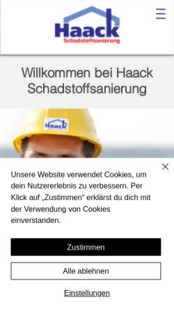 Vorschau der mobilen Webseite www.haack-abbruch-mit-verstand.de, Haack Abbruch GmbH