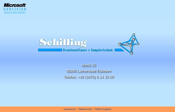 Vorschau von www.schilling-bc.de, Schilling Branchensoftware + Computertechnik