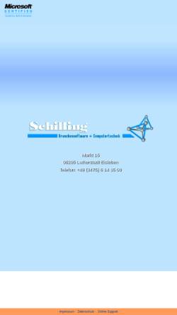 Vorschau der mobilen Webseite www.schilling-bc.de, Schilling Branchensoftware + Computertechnik