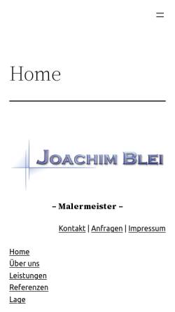 Vorschau der mobilen Webseite www.malerbetrieb-blei.de, Malerbetrieb Blei