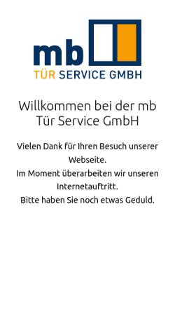 Vorschau der mobilen Webseite www.tuerenservice.com, mb Tür-Service GmbH