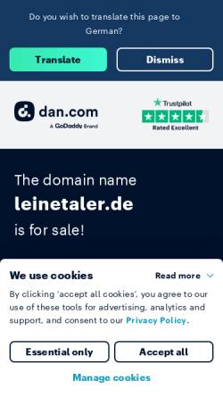 Vorschau der mobilen Webseite www.leinetaler.de, Leinetaler Hochbau GmbH