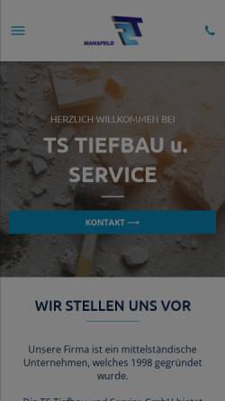 Vorschau der mobilen Webseite www.mansfeldts.de, Mansfeld Tiefbau & Service GmbH