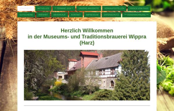 Vorschau von www.wippraer-bier.de, Museums- und Traditionsbrauerei Wippra/ Harz