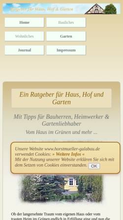 Vorschau der mobilen Webseite www.horstmueller-galabau.de, Fa.Horst Müller, Haus-, Hof- & Gartenservice