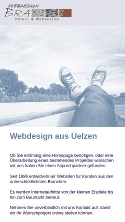 Vorschau der mobilen Webseite www.webdesign-brandes.de, Webdesign Brandes