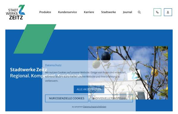 Vorschau von www.stadtwerke-zeitz.de, Stadtwerke Zeitz GmbH