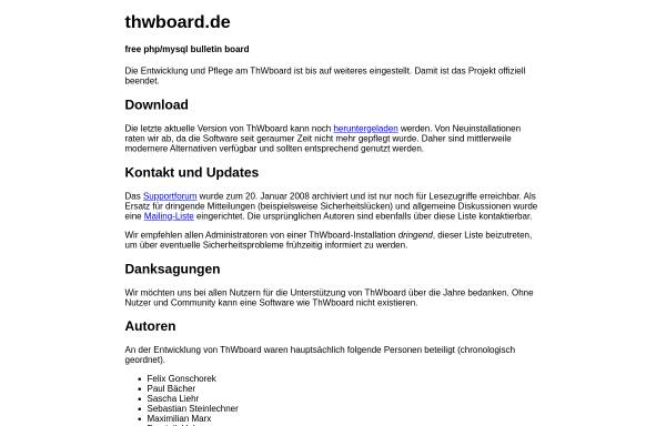 Vorschau von www.thwboard.de, thwboard.de