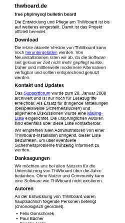 Vorschau der mobilen Webseite www.thwboard.de, thwboard.de