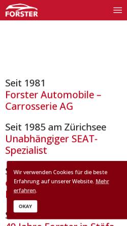 Vorschau der mobilen Webseite www.forsterautomobile.ch, T. Forster Automobile AG