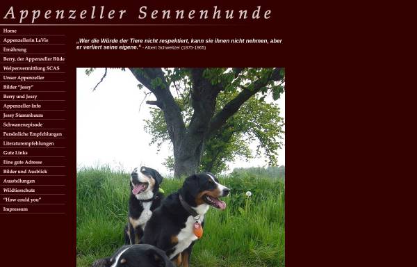 Vorschau von www.appenzellersennenhunde.de, Appenzelller Sennenhunde