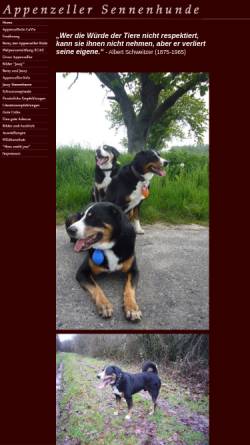 Vorschau der mobilen Webseite www.appenzellersennenhunde.de, Appenzelller Sennenhunde