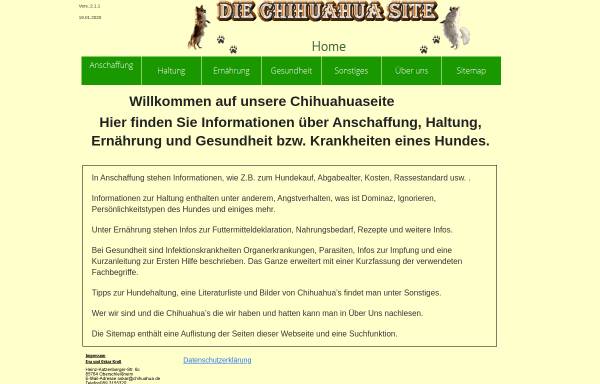 Vorschau von www.chihuahua.de, Chihuahua Site