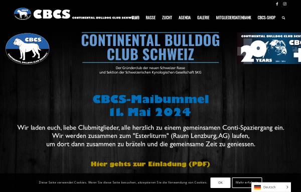 Vorschau von cbcs.ch, Continental Bulldog Club Schweiz