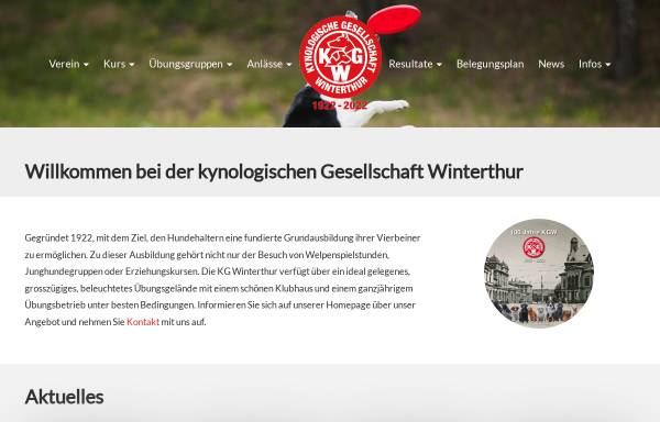 Vorschau von www.kgwinterthur.ch, Kynologische Gesellschaft Winterthur
