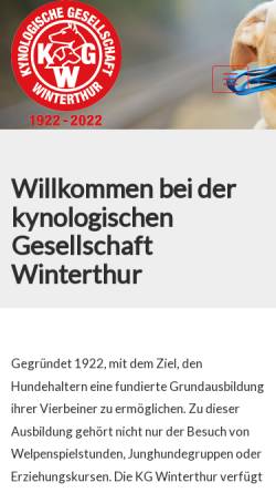 Vorschau der mobilen Webseite www.kgwinterthur.ch, Kynologische Gesellschaft Winterthur