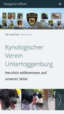 Vorschau der mobilen Webseite kv-untertoggenburg.ch, Kynologischer Verein Untertoggenburg