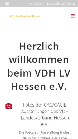 Vorschau der mobilen Webseite www.vdh-lv-hessen.de, Landesverband Hessen im VDH