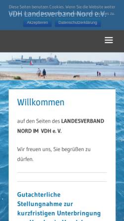 Vorschau der mobilen Webseite www.vdh-nord.de, VDH - Landesverband Nord
