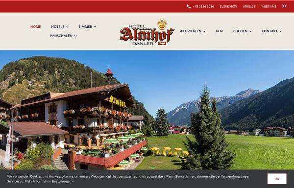Vorschau von almhof.com, Hotel Almhof Danler